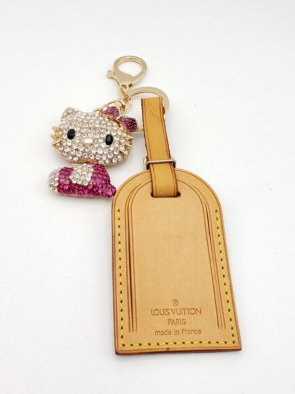 Authentic Louis Vuitton Luggage Nametag with Unbranded Keycharm - Picture 9 of 14